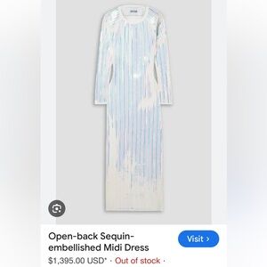 CHRISTOPHER JOHN ROGERS
Open-back sequin-embellished stretch-knit midi dress